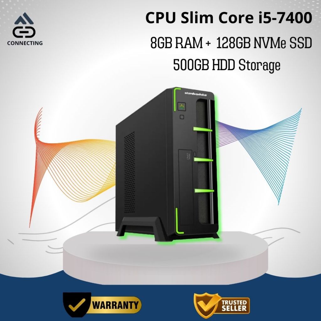 CPU PC Slim Intel Core i5-7400 Gen-7 DDR4 SSD Rakitan Office