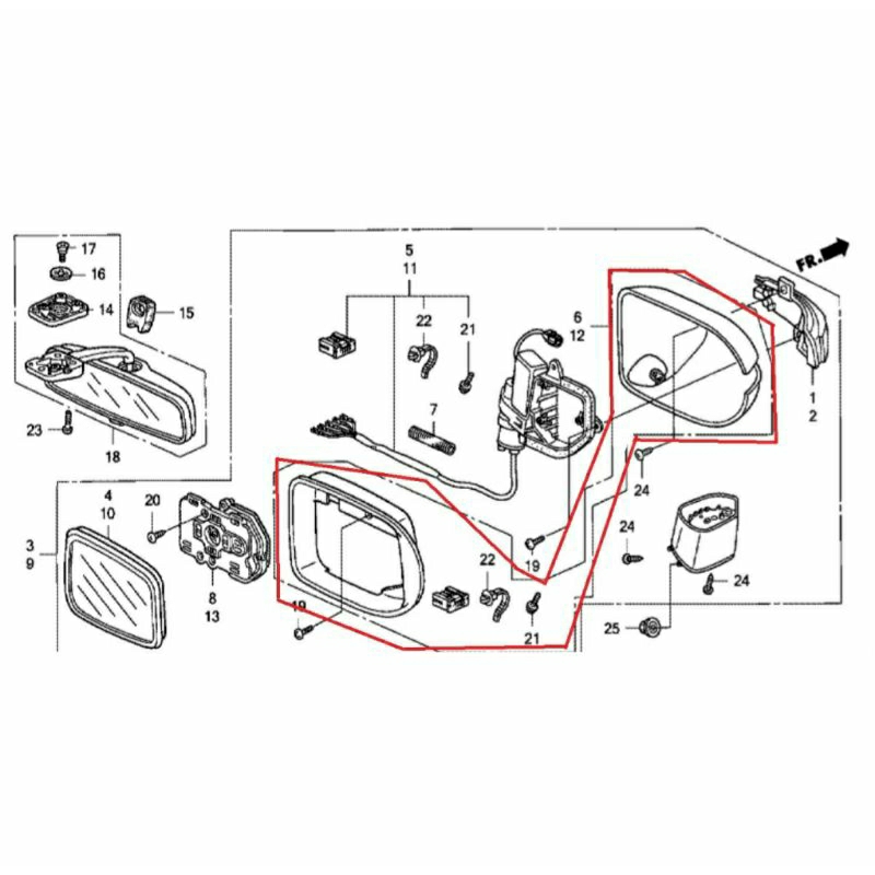 cover housing spion honda jazz 2006 2007 ori