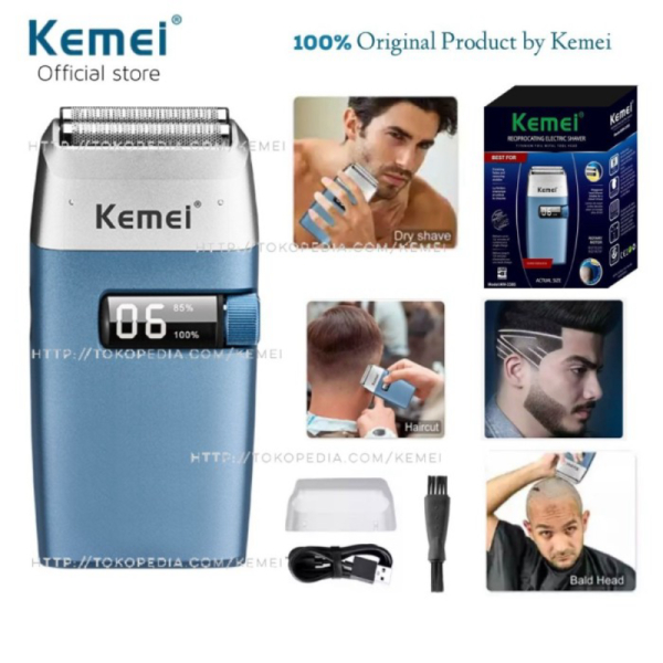 Jual Alat Cukur Rambut Shaver Elektrik Cukuran Jenggot Kumis Kemei KM 3385 Limited