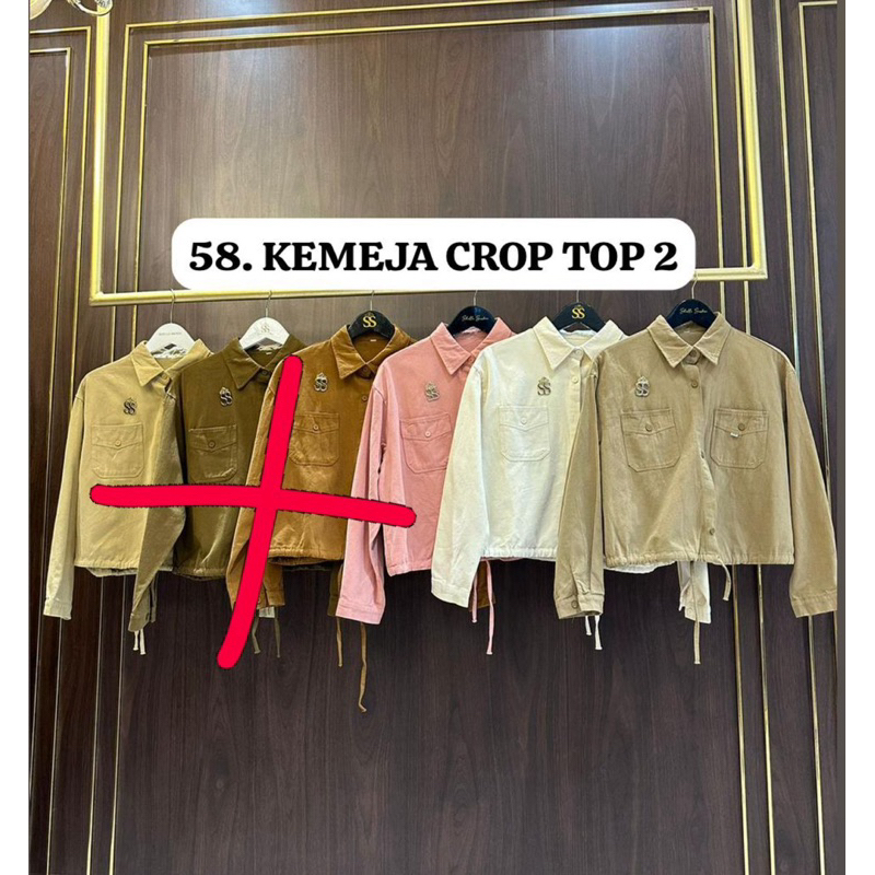 Kemeja Crop Top Wanita Shellasaukia Original
