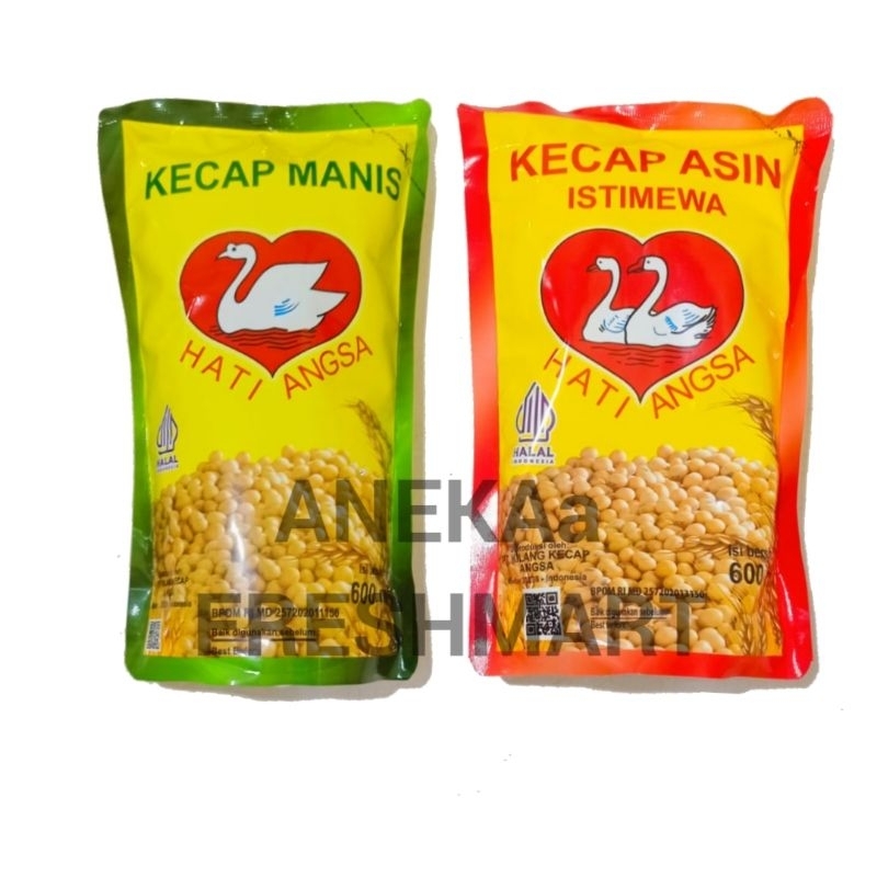 

KECAP HATI ANGSA ASIN/MANIS KEMASAN REFILL 600ML KECAP DUA ANGSA KECAP ANGSA