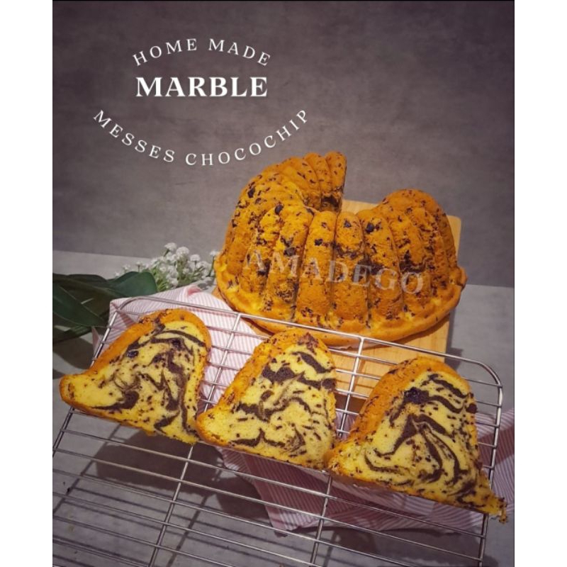 

MARBLE BUTTER CAKE Premium Messes Chocochip Size 24CM