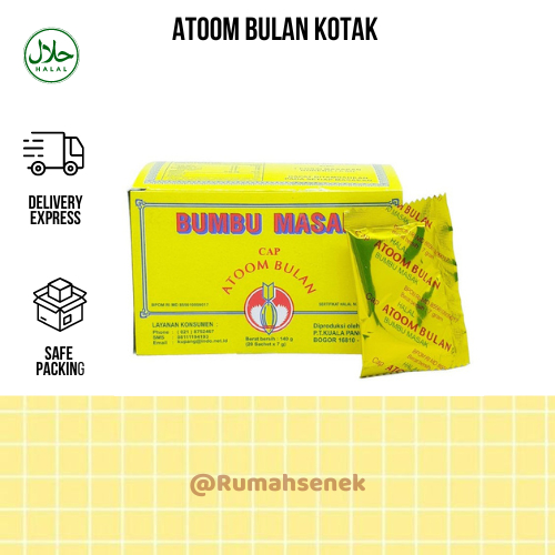 

Bumbu Atoom bulan kotak isi 20 sachet