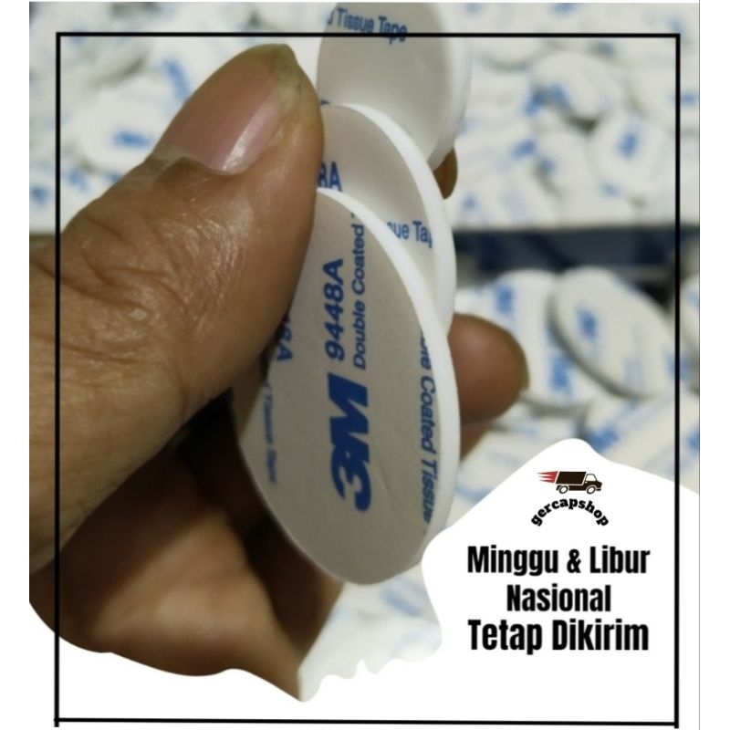 3M Premium Quality Tape Perekat 2 Sisi Tebal Model Bulat | Kotak Rubber Tape Foam Double Tape Busa