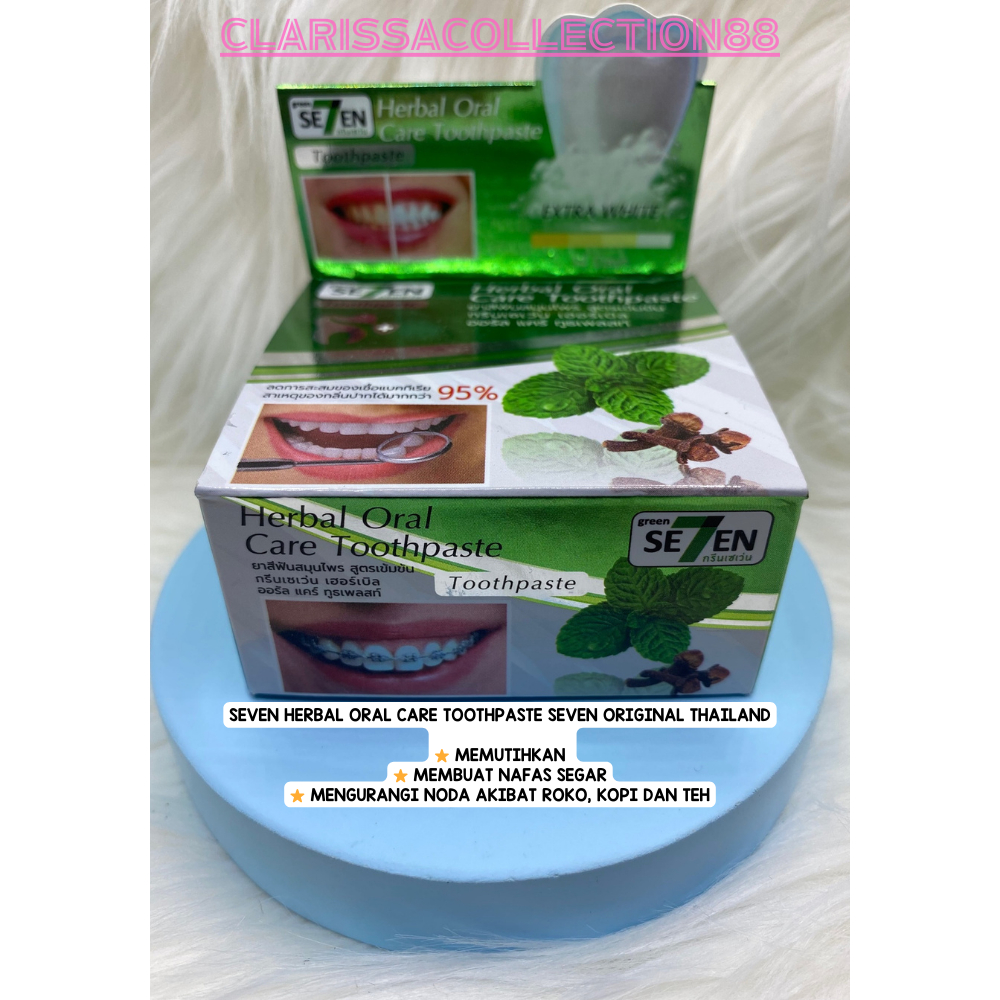 SE7EN HERBAL ORAL CARE TOOTHPASTE 25Gr ORIGINAL THAILAND / PEMUTIH GIGI