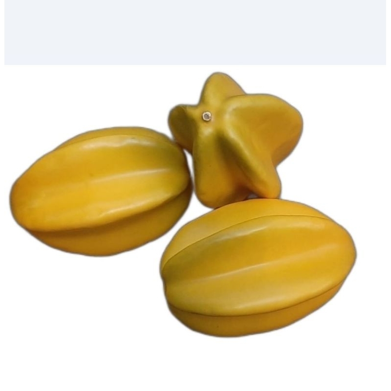 replika buah belimbing hias star fruit pajangan jus buah plastik buah hias buah tiruan buah dekorasi