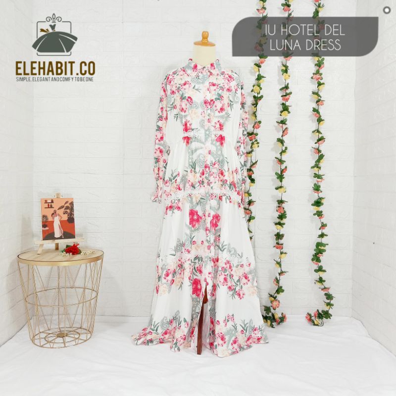 ELEHABIT.CO | IU HOTEL DEL LUNA DRESS IMPORT KOREA ORIGINAL - DRESS DRAKOR HOTEL DE LUNA - IU DRESS 