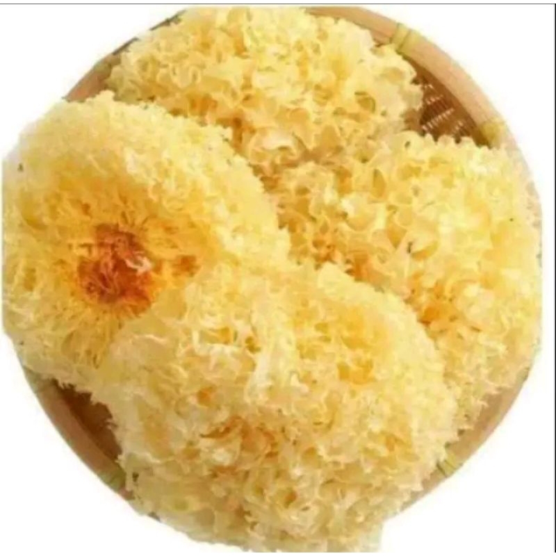 

100gram jamur putih, snow white fungus, jamur salju putih kualitas premium