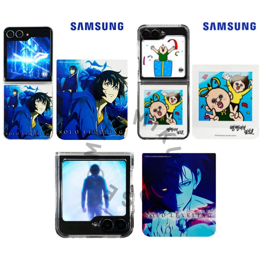 SOLO LEVELING Z FLIP 5 CASE SUIT CARD CASING OFFICIAL KOREA SAMSUNG GALAXY BBANGBANG ZFLIP5 KARTU NF