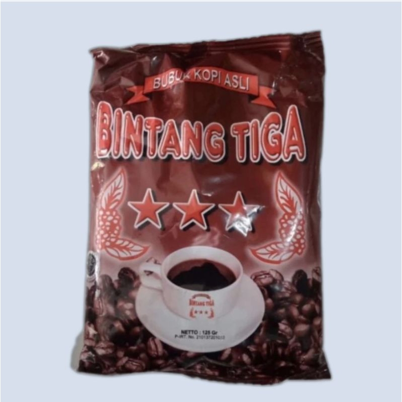 

KOPI BUBUK BINTANG TIGA ASLI SOLOK SUMBAR ISI 250 Gr