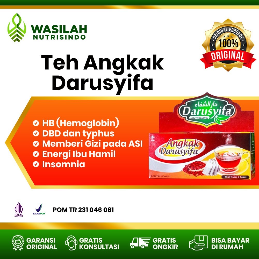 

ORIGINAL Teh Angkak SAKURA Darusyifa Untuk demam berdarah (DBD) tipes (Typus)