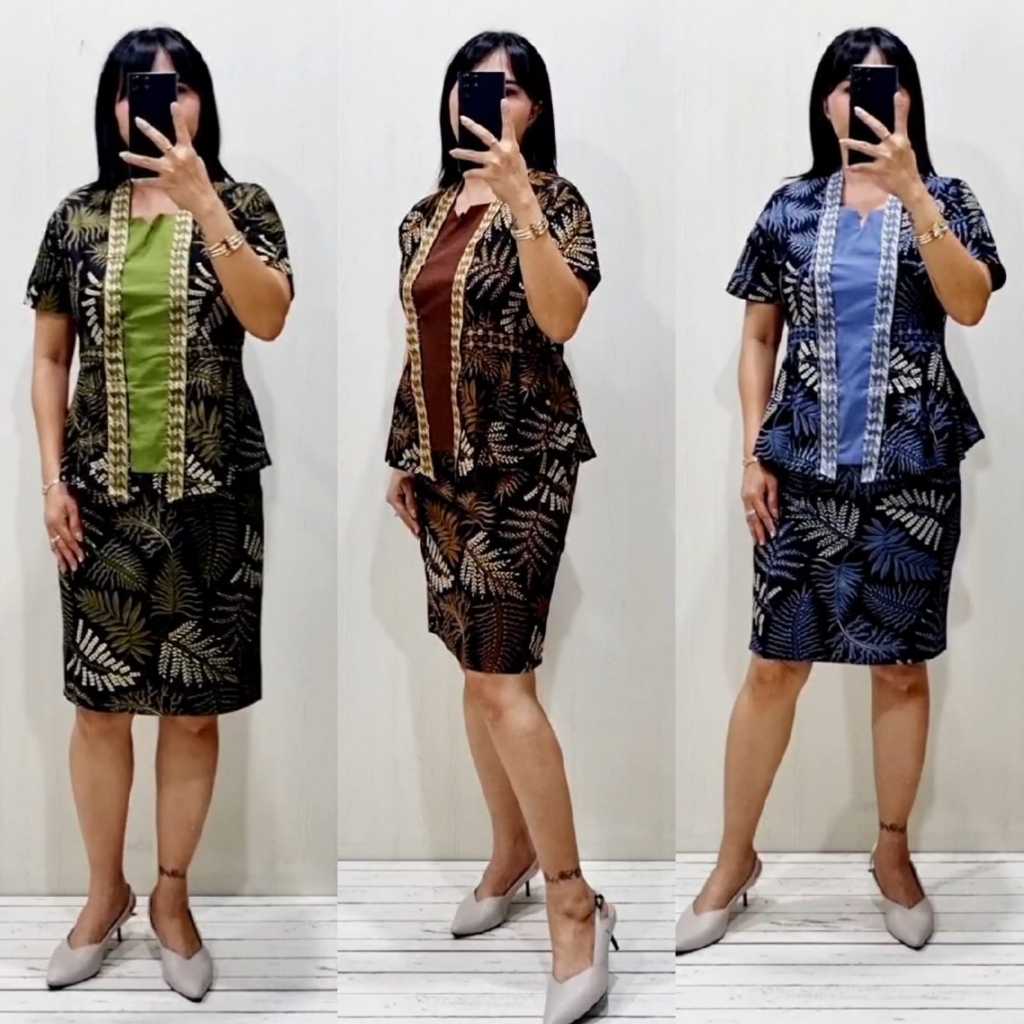 Setelan Rok Blus Batik Kerja Kantor Terkini