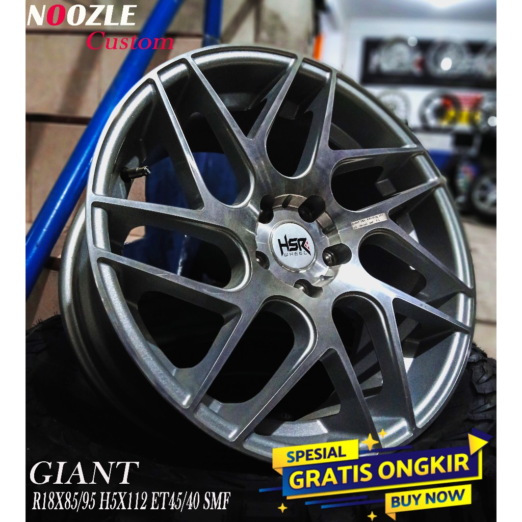 Velg Mobil HSR Ring 18 Warna Chrome pelek Racing R18 Celong Type Giant