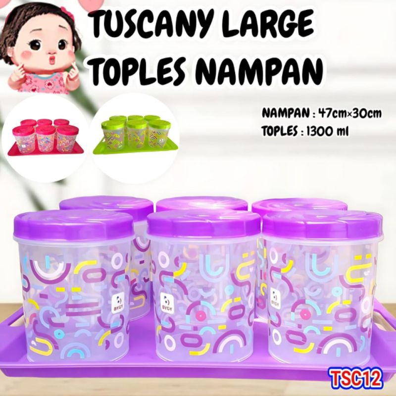 [LARGE]TONAM TUSCANY LARGE 7IN1/TOPLES NAMPAN 1 SET ISI 6 TOPLES
