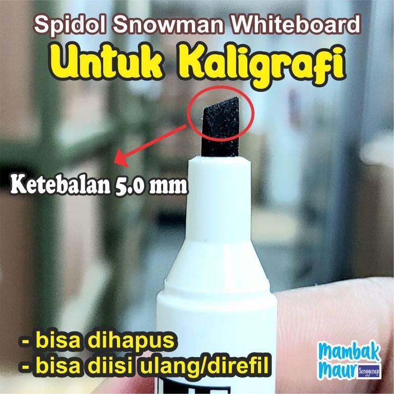 

WHITE BOARD - SPIDOL KALIGRAFI SNOWMAN 5.0 mm BISA DIHAPUS DAN DIISI ULANG/REFIL