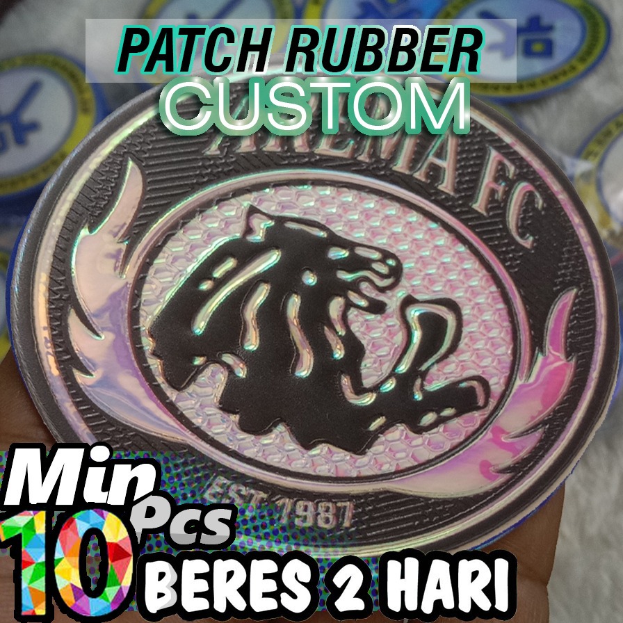 Label Patch Jersey custom hotmelt velcro murah.