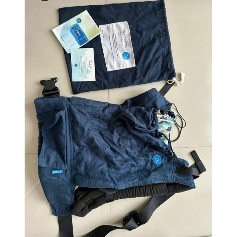 preloved gendongan ssc Zakkel navy linen