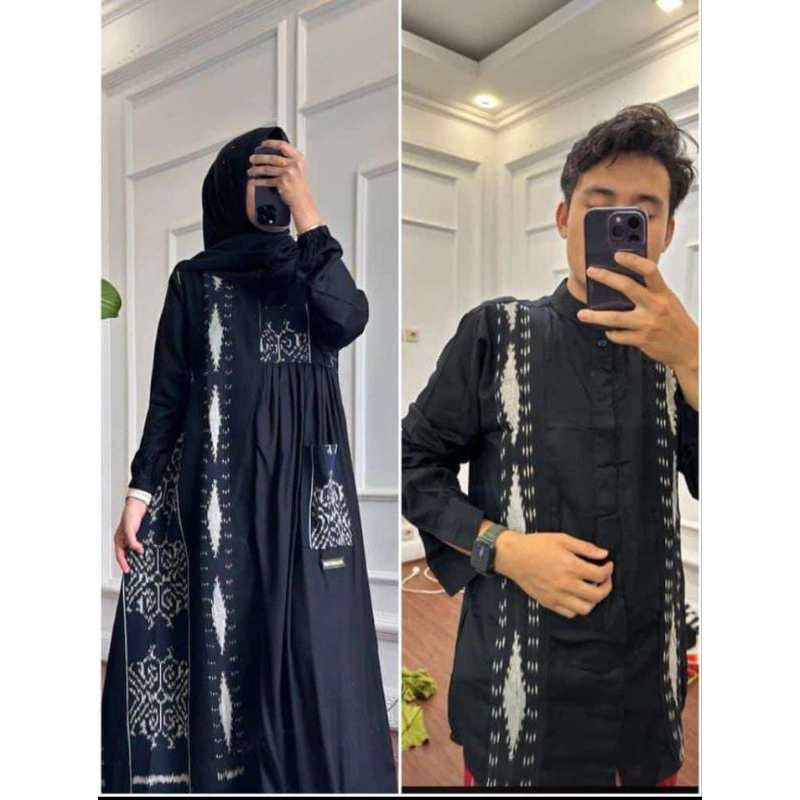 dress hitam couple Anjani store