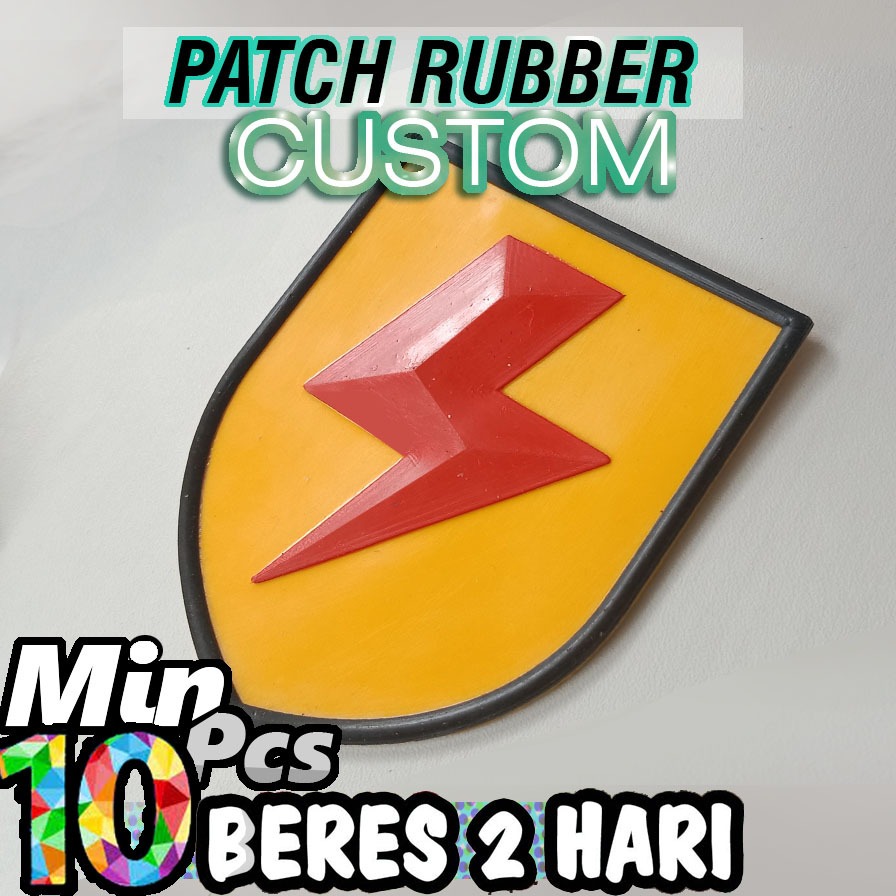 Pusat label Patch Jersey custom hotmelt velcro custom desain.