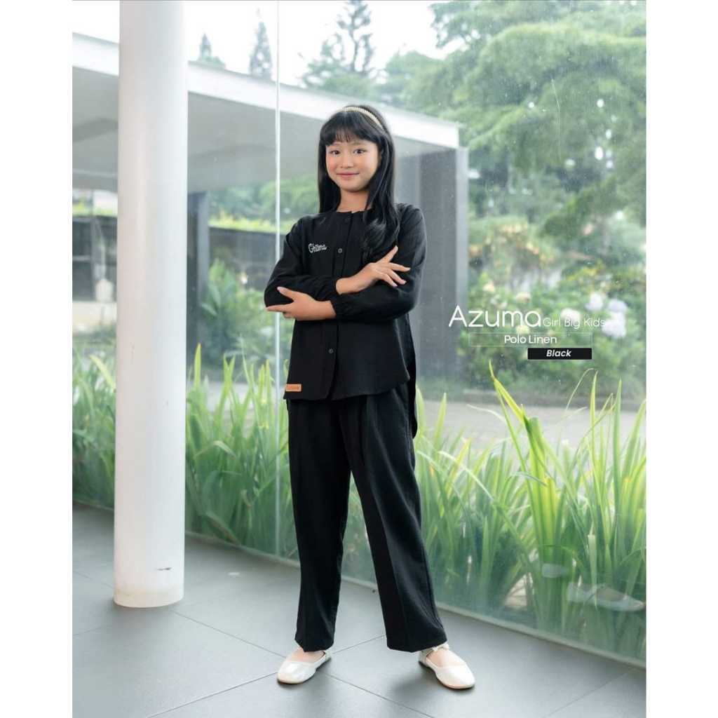 AZUMA ONE SET BY GHINA FASHION || ONE SET POLO LINEN || ONE SET KIDS POLOS  || ONE SET ANAK MURAH