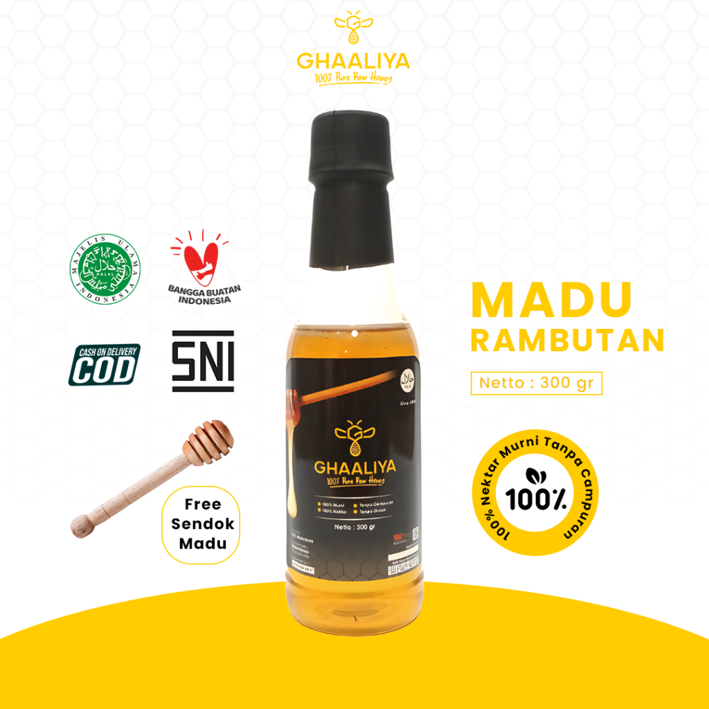 

Madu Asli Nektar Rambutan 300Gr Murni Alami Tanpa Campuran Teruji Lab SNI Tingkatkan Stamina
