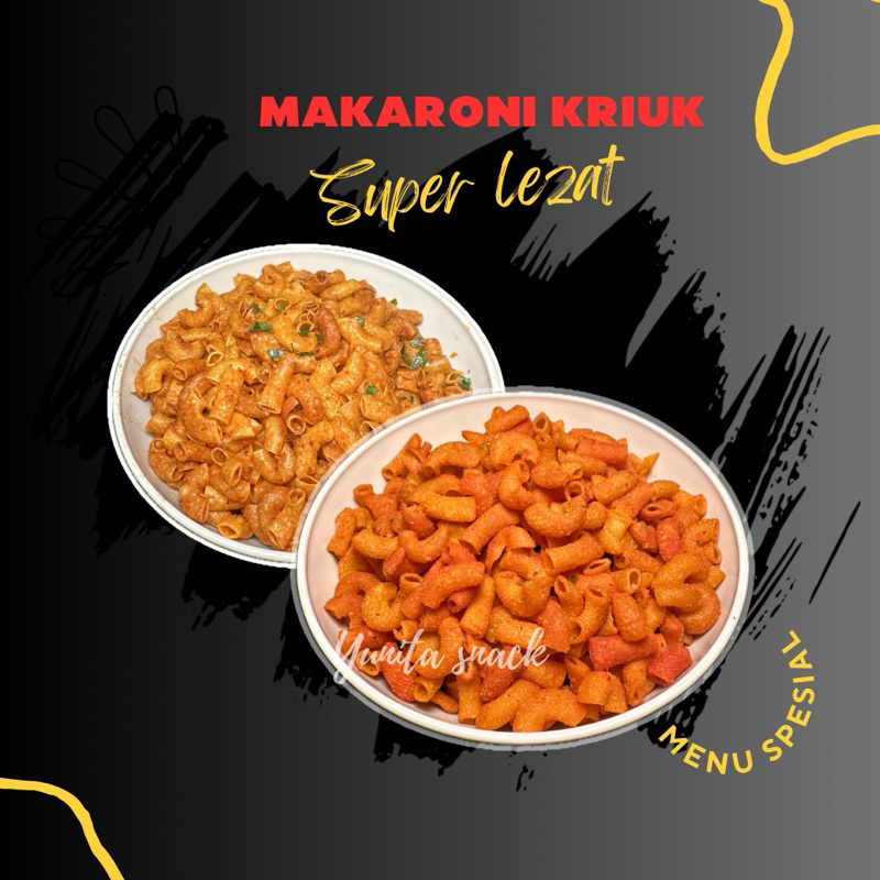 

Makaroni Kriuk Pedas Balado Daun Jeruk kemasan 50 gram