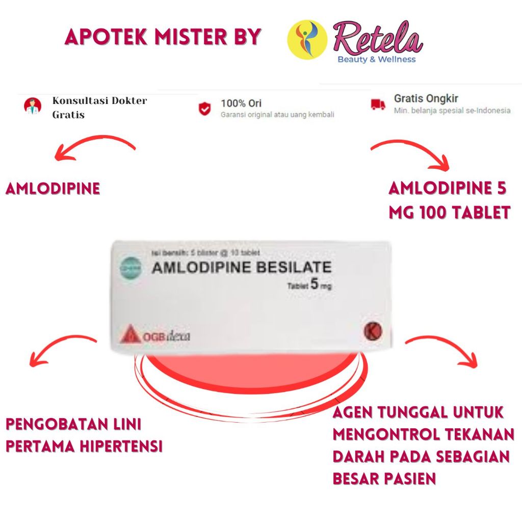 Amlodipine 5 mg 10 Tablet