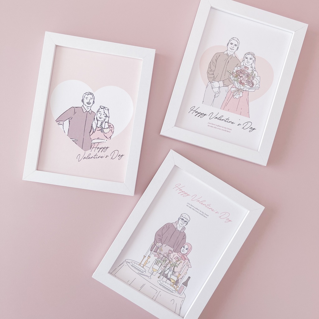 

Gift Inside - Customized Illustration Hampers - Kado Valentine Cewek Hadiah Ulang Tahun Anniversary