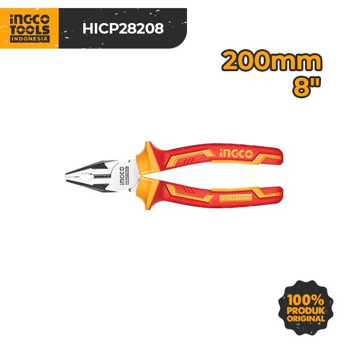 Insulated Combination Pliers (8”) INGCO HICP28208 - Tang Listrik Kombinasi