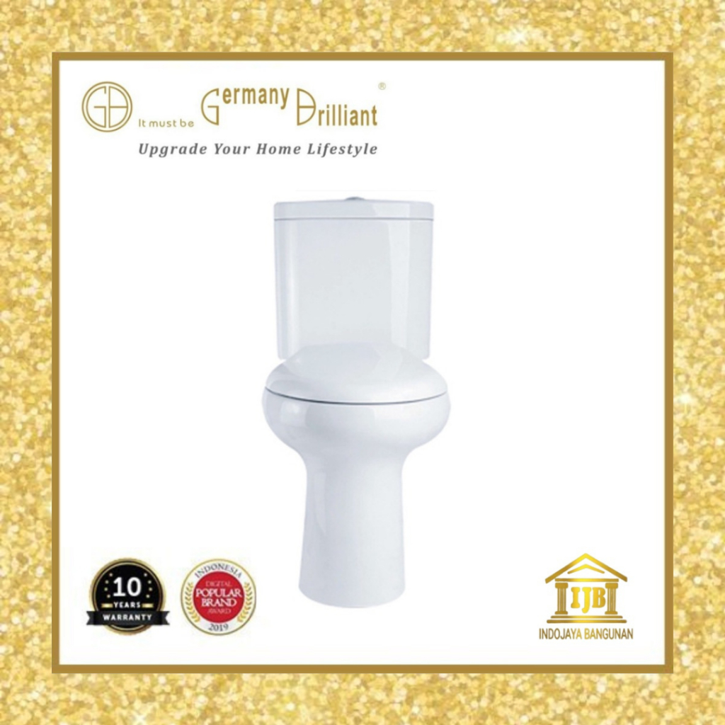 Germany Brilliant Closet Kloset Duduk Two Piece Wc Duduk Jarak As50 Cm