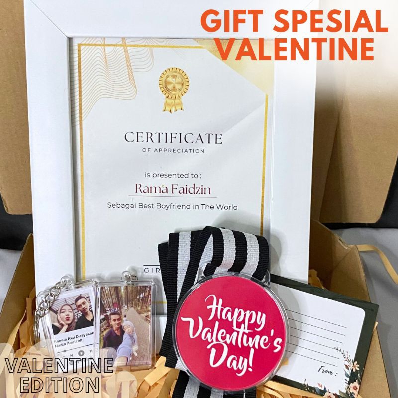 Spesial giftbox sertifikat hari valentine - spesial gift for boyfriend valentines day - kado ultah p