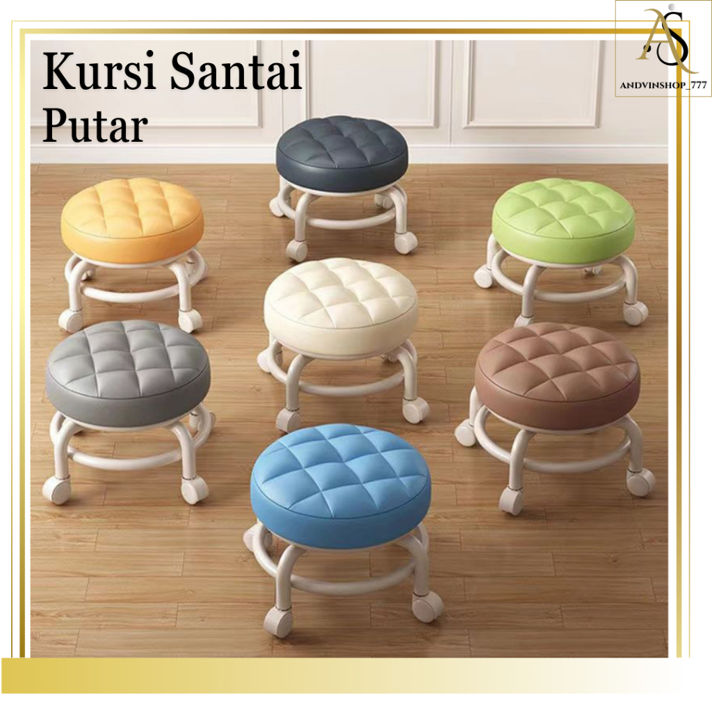 Kursi Putar / Kursi Santai Bulat / Kursi Bulat Roda Putar Tahan Lama Bahan Premium