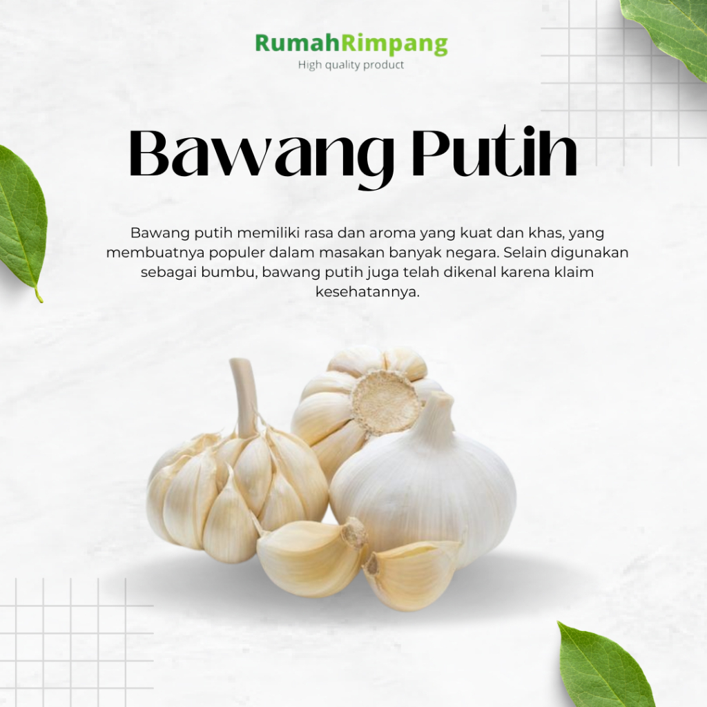 

[BISA INSTAN] JUAL BAWANG PUTIH - KEMASAN 200 - 250 GR