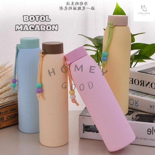 Botol Minum Kaca Macaron Tali Tumbler Kaca Unik Aesthetic 500ml