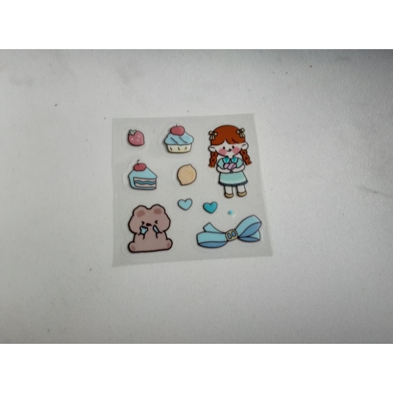 

stiker cake blue