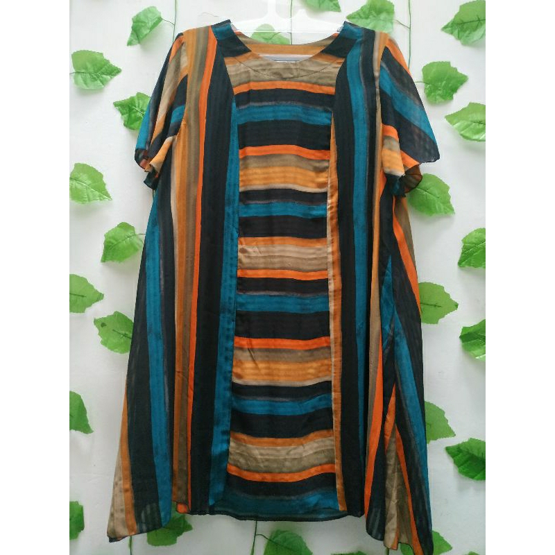 Dress sifon jumbo lengan pendek