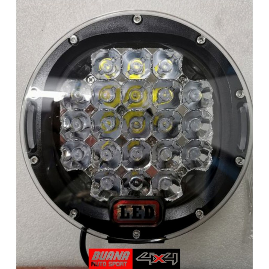 Lampu Sorot Lampu Tembak LED 105Watt 7Inch Warna Hitam Offroad 4x4