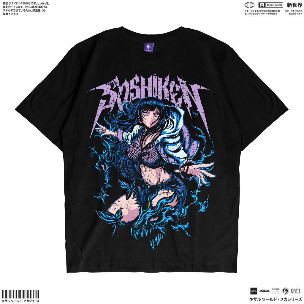 Ready Stock - KIZARU Kaos Anime Naruto HYUUGA HINATA V3