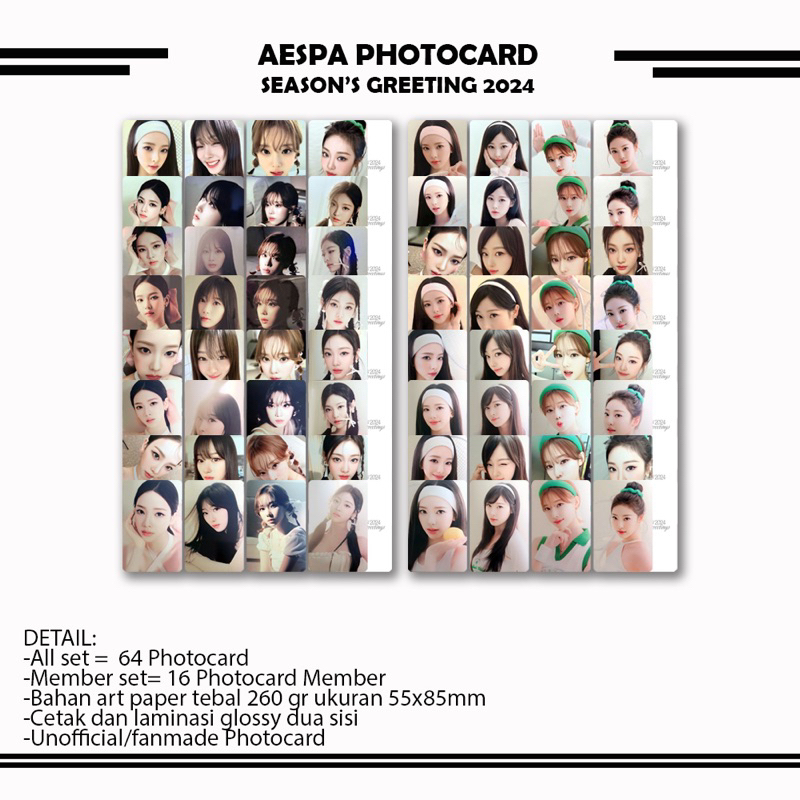 AESPA SEASON GREETING 2024 PHOTOCARD