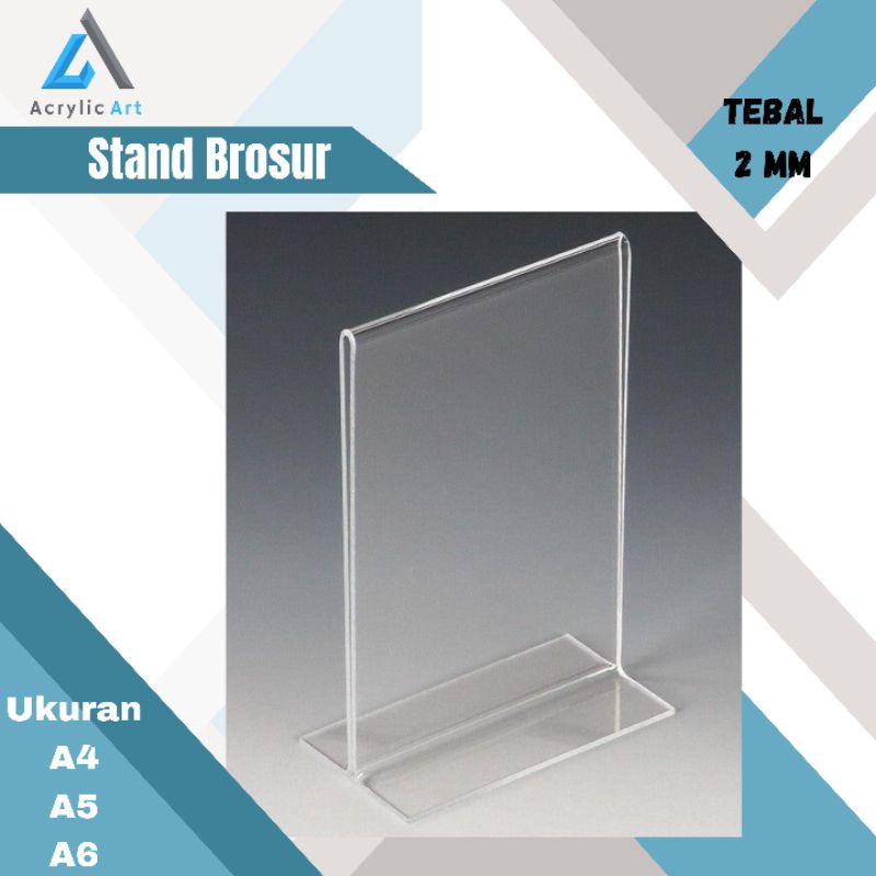

Stand Brosur / Qris / promo Akrilik Bening 2 mm