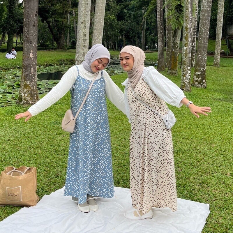 Kode A | YUBI OVERALL WANITA KOREA | SLOOPY JEJU | OVERALL DRESS MOTIF BUNGA KOREAN STYLE | DRESS MO