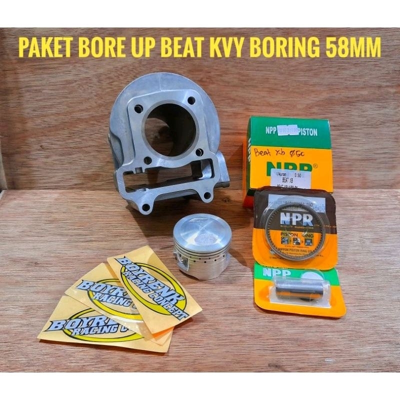 PAKET BORE UP BEAT KVY/BEAT FI KZL BORING/LINER LUAR 58MM-BOYRENK RACI G CONCEPT