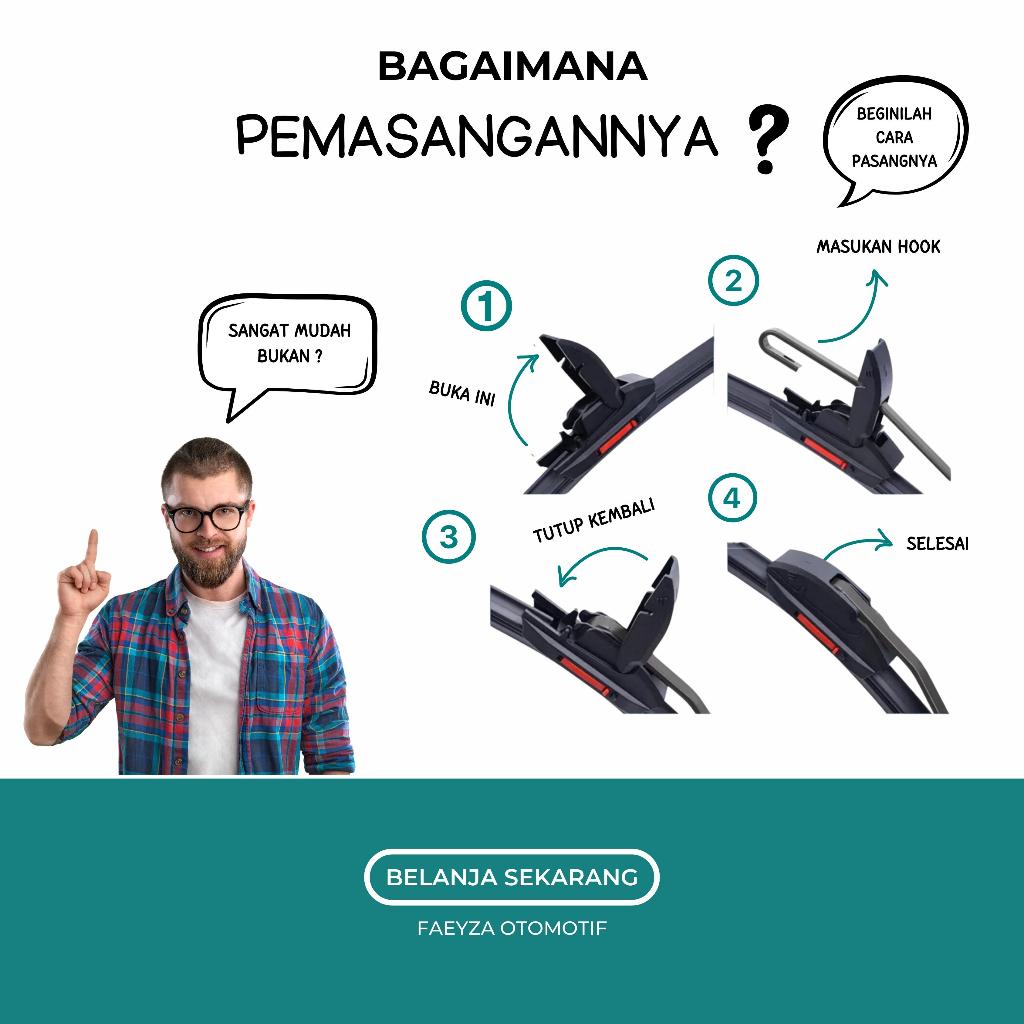 terbaru wiper frameless calya sigra 1 set wiper kaca mobil frameless murah calya sigra wiper mobil