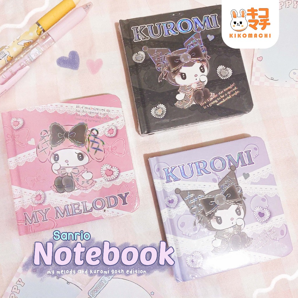 

Sanrio Notebook My Melody & Kuromi Square Diary Buku Tulis (96x98mm) 80lbr