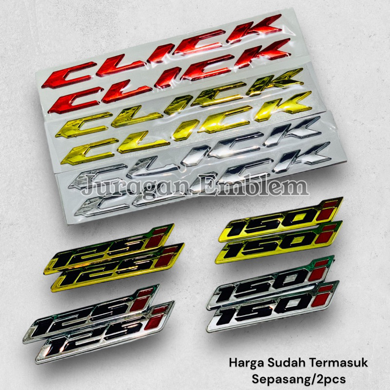 Emblem 3D Honda CLICK Vario 125 150 160 Timbul Bahan Tebal