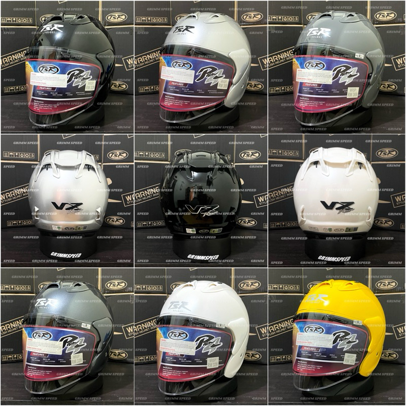 HELM TSR RAM 4 GLASS BLACK - GLASS WHITE PUTIH - MODERN GREY - METALIC GREY - SILVER - KUNING YELLOW