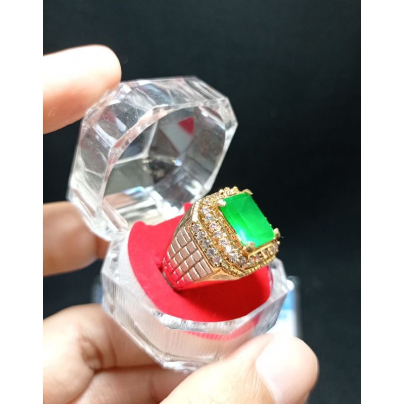 BERSERTIFIKAT LAB BATU CINCIN GIOK BURMA ASLI SIAP PAKAI