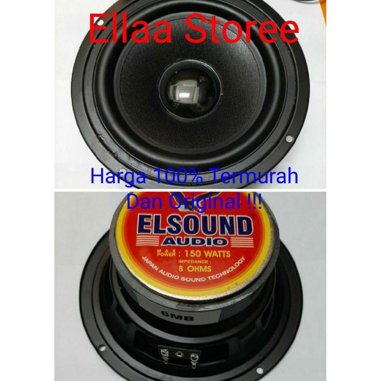 sk SPEAKER ELSOUND 15 WATT 6 INCH HITAM MAGNET BESAR ORIGINAL