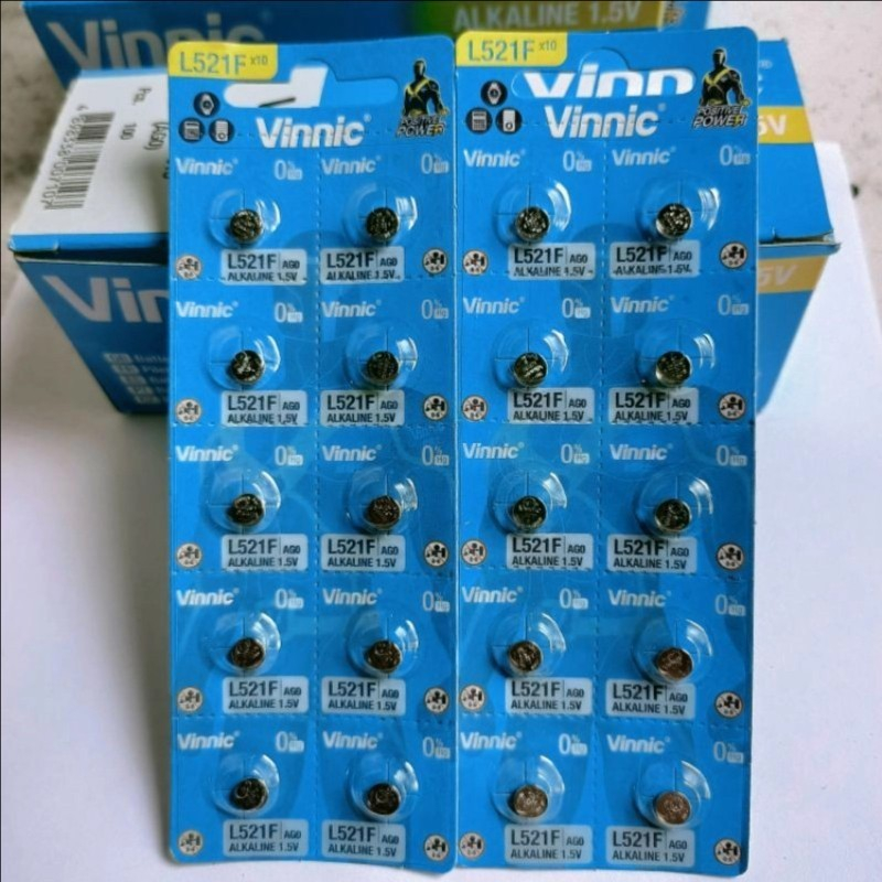 BATERAI PERLEMBAR VINNIC 521 379 L521F SR521SW/ Baterai Batre Jam Tangan L521F 379 521 SR521SW JAM T