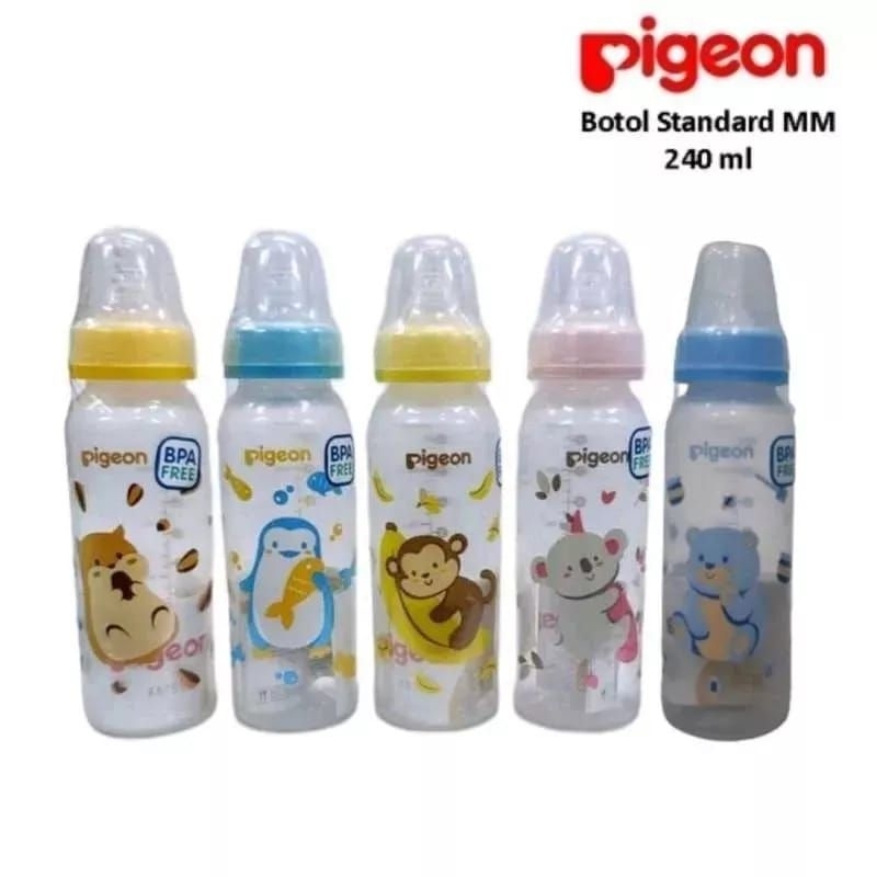 [ BISA PILIH WARNA ] Pigeon Botol Susu standard Slim Neck Peristaltic Ulir/Botol Pigeon Standar Ulir